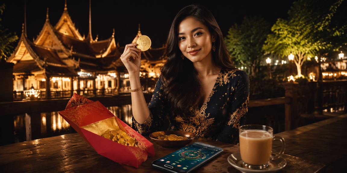 Sampul merah bonus gaya Melayu Sarawak berkaitan perayaan loteri 4fingers